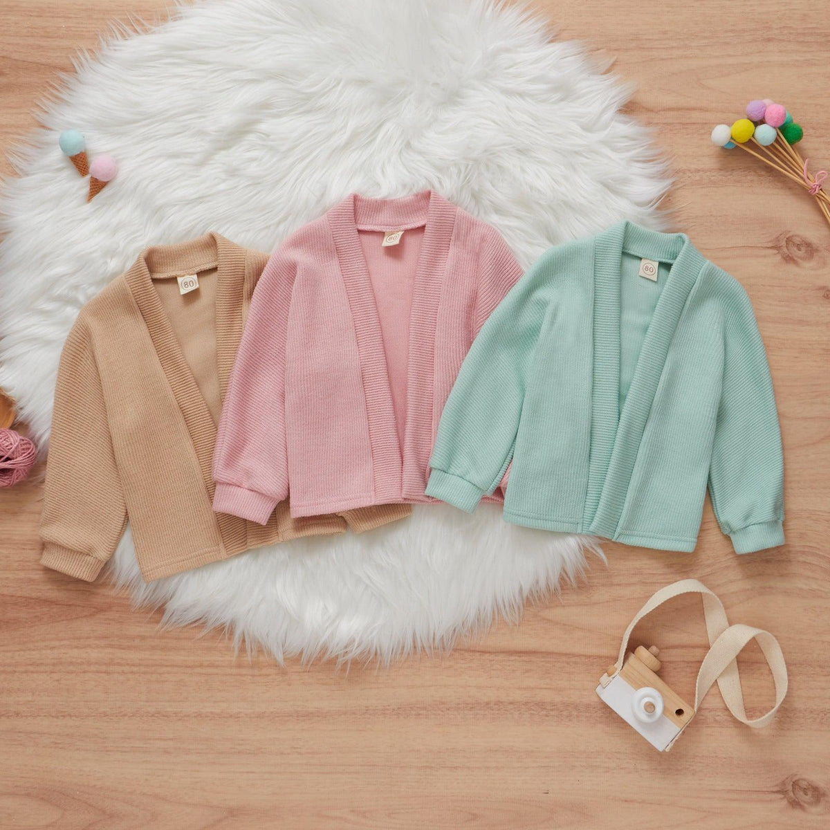 Toddler Kids Girls' Solid Color Knitted Coat Children's Boutique Clothing Suppliers - PrettyKid