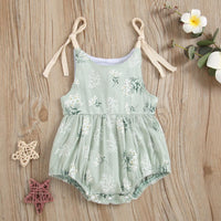 Baby Girls Lovely Plant Printed Children's Suspender Jumpsuit - PrettyKid