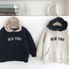 Toddler Kids Solid Color Letter Hooded Pullover Sweatshirt - PrettyKid