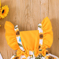 Children's Sunflower Printed Dress In Stock In 2023 - PrettyKid