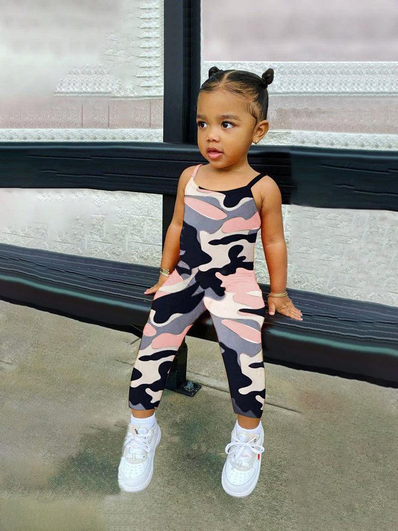 Toddler Kids Girls Multicolor Sleeveless Pullover Sportswear Set - PrettyKid