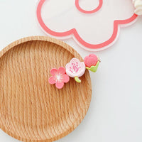 Sweet and Beautiful Girl's Pink Flower Hair Ring Lovely Fringe Hairpin Girls Hair Accessories