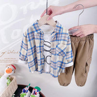 Baobaoying Children's Shirt+T-shirt+Pants 3-piece Set