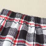 Toddler Kids Girls' Diagonal Shoulder Sleeveless Top Plaid Skirt Set - PrettyKid