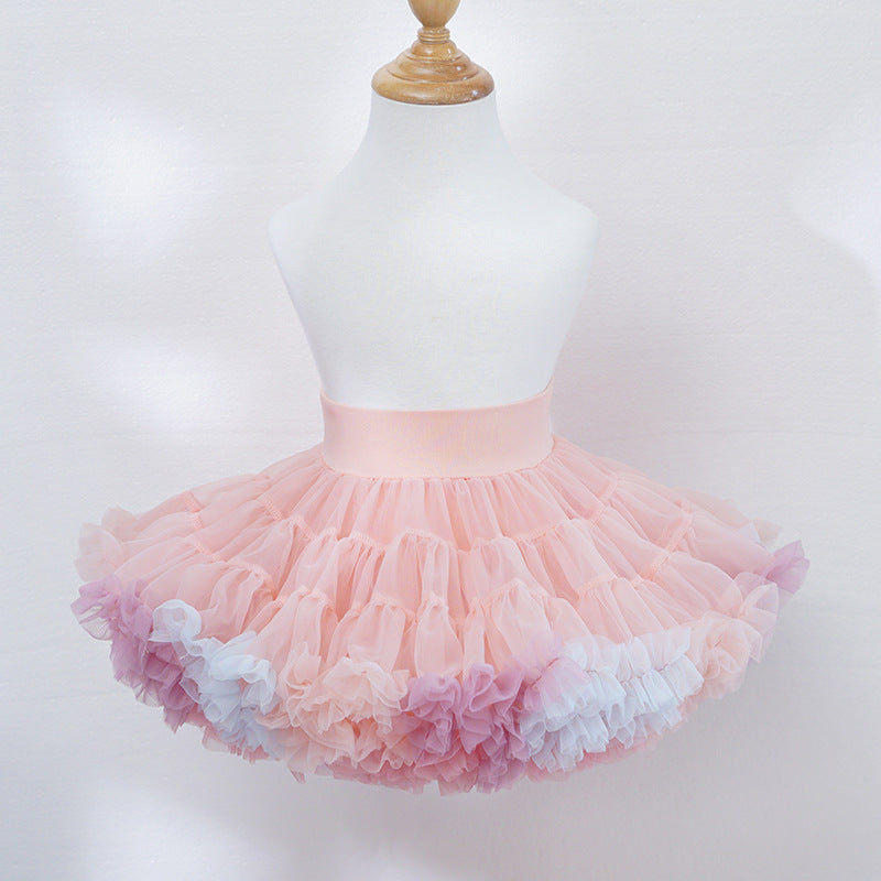 Wide Waistband Princess Bustier Ballet Foil Small Stars Shiny Rainbow color - PrettyKid