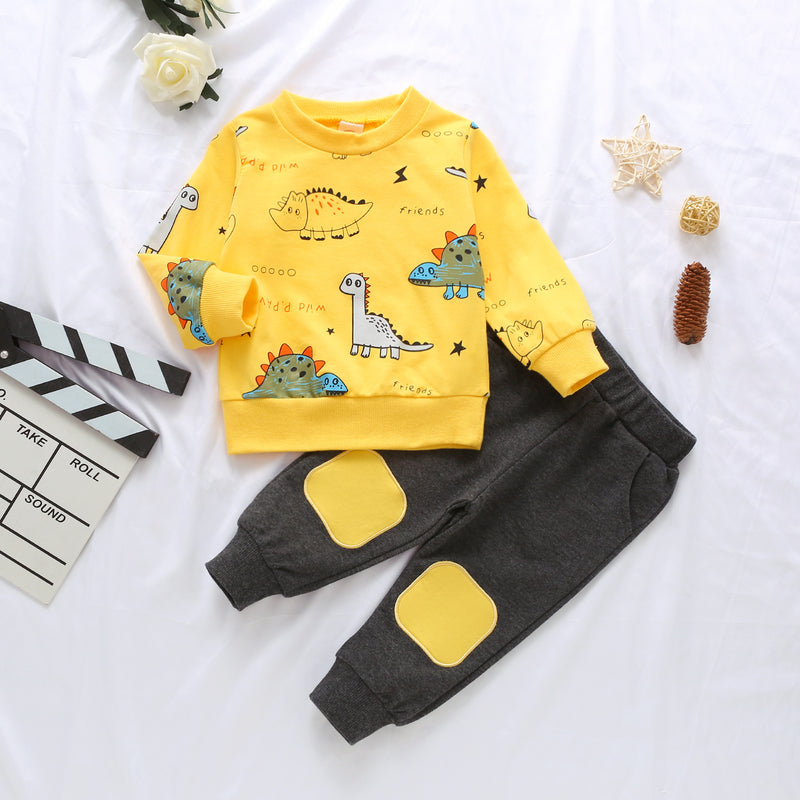 Casual Sweater Autumn and Winter Boys' Long Sleeve Suit - PrettyKid