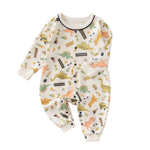 Baby One-piece Clothes Men and Women Baby Clothes Spring and Summer Newborn Toddlers Long-sleeved Pajamas Cotton Harness Crawl Clothes Spring Clothes - PrettyKid