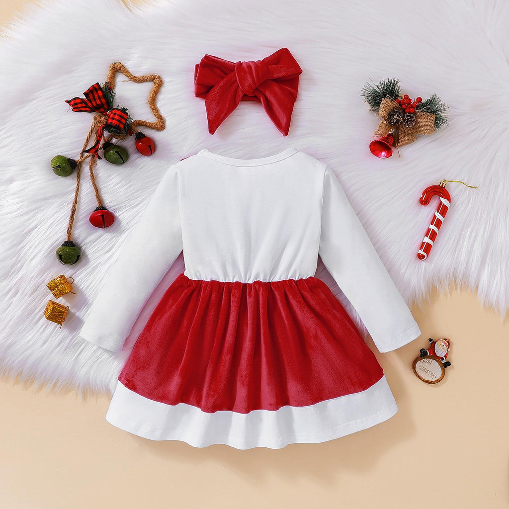 Toddler Girls Long Sleeve Christmas Dress - PrettyKid
