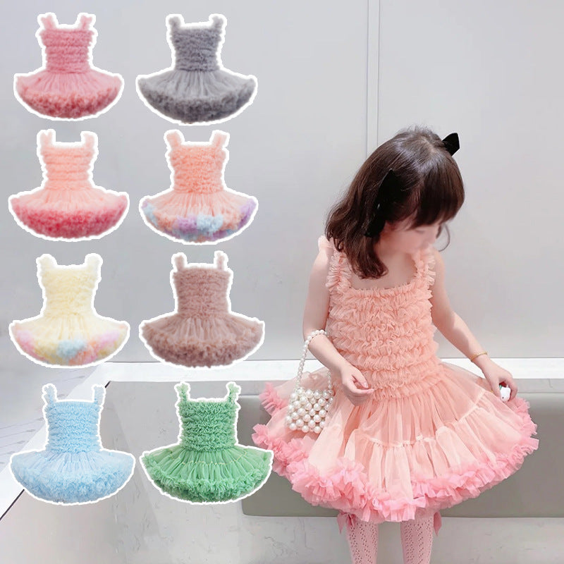 Baby Girl Princess Puffy Sarong Dress Dress - PrettyKid