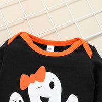 Baby Girls Cartoon Ghost Print Long Sleeve Jumpsuit Long Sleeve Two-piece Suit Unbranded Baby Clothes Wholesale - PrettyKid