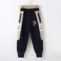 Toddler Kids Boys Solid Side Letter Color Blocking Pants Sweatpants - PrettyKid