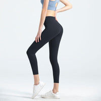 Women Naked Seamless Peach Lifting Fitness Pants Women's Tight High Waist Scrunch Butt Elastic Running Yoga Pants Leggings - PrettyKid