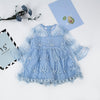 Toddler Kids Girls Solid Lace Mesh Long Sleeved Dress - PrettyKid