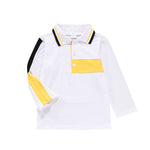 Toddler Kids Boys Solid Color Long Sleeved Lapel T-shirt - PrettyKid