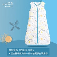 Summer Thin Baby Vest Pajamas Sleeveless Baby Kick Proof Quilt Children's Sleeping Bag - PrettyKid