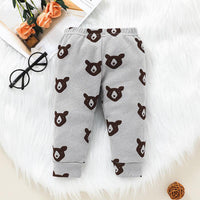 Toddler Cartoon Panda Printed Long Sleeve Sweater Pants Set - PrettyKid