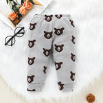 Toddler Cartoon Panda Printed Long Sleeve Sweater Pants Set - PrettyKid