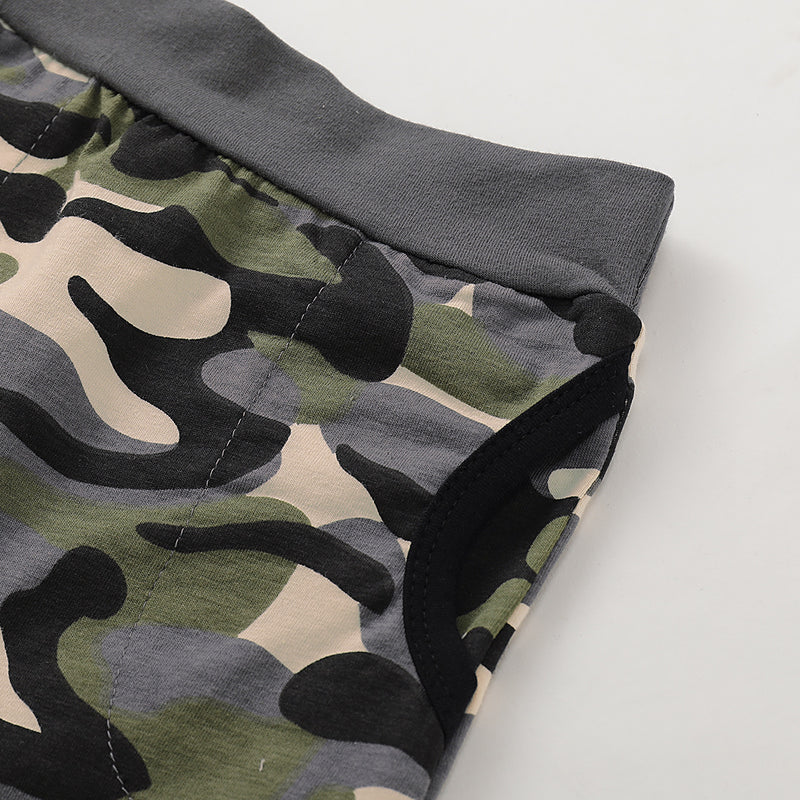 Toddler Boys Long Sleeve Camouflage Hoodie Pants Set - PrettyKid