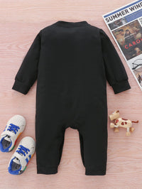 Baby Boys Girls Letter Printed Long Sleeve Solid Jumpsui Twholesale Baby Grows - PrettyKid