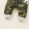 Baby Boys Hooded Long Sleeve Camouflage Fleece Jumpsuit - PrettyKid