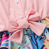 Summer Toddler Kids Girls Suspender Bow Dress - PrettyKid