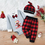 Baby Boys Gentleman Tie Fake Two-piece One-piece Christmas Suit - PrettyKid