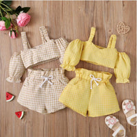 Bubble Short Sleeve Set Summer Baby Girl Two Piece Set