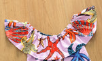 Toddler Kids Girls Color Windmill Print Sleeveless Top Denim Shorts Set - PrettyKid