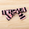 Baby Girls Alphabet Print Jumpsuit Striped Trousers Hair Accessories Three Piece Valentine's Day Dress - PrettyKid