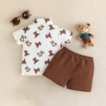 Short Sleeve Shirt+shorts Two-piece Boy's POLO Shirt Set - PrettyKid