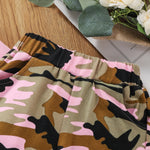Toddler Girls Pink Hooded Long Sleeve Top Camouflage Print Pants Set - PrettyKid