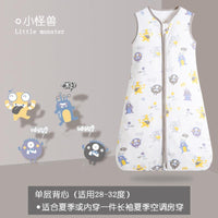 Summer Thin Baby Vest Pajamas Sleeveless Baby Kick Proof Quilt Children's Sleeping Bag - PrettyKid