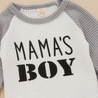 Toddler Boys Letter Pullover Long Sleeve Top Pants Set - PrettyKid