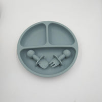 Baby Silica Gel Plate Children's Tableware Auxiliary Food Bowl Dividing Plate - PrettyKid