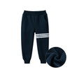 Toddler Kids Boys Solid Color Striped Padded Sports Pants - PrettyKid