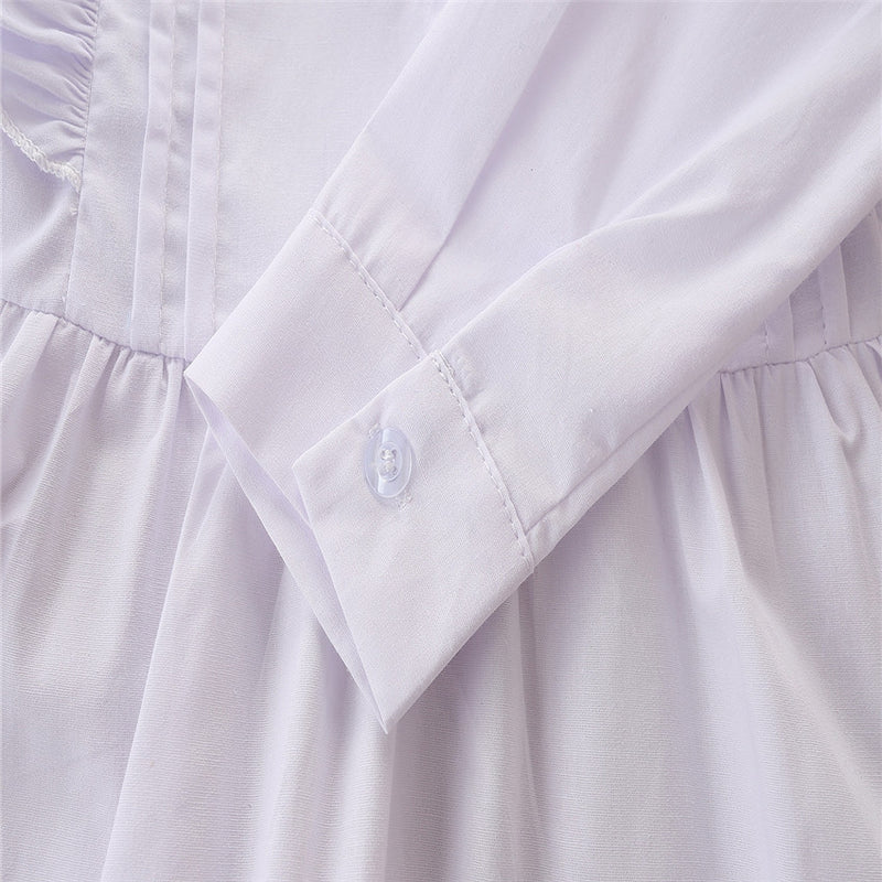 Children Girls Shirt Skirt Denim Belt Set - PrettyKid