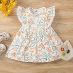 Toddler Girls Summer Solid Cotton Floral Print Sleeveless Dress - PrettyKid