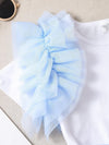 Girls' Short Skirt Gauze Lace Sleeve Cake Princess Skirt Holiday Birthday Dress