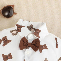 Short Sleeve Shirt+shorts Two-piece Boy's POLO Shirt Set - PrettyKid