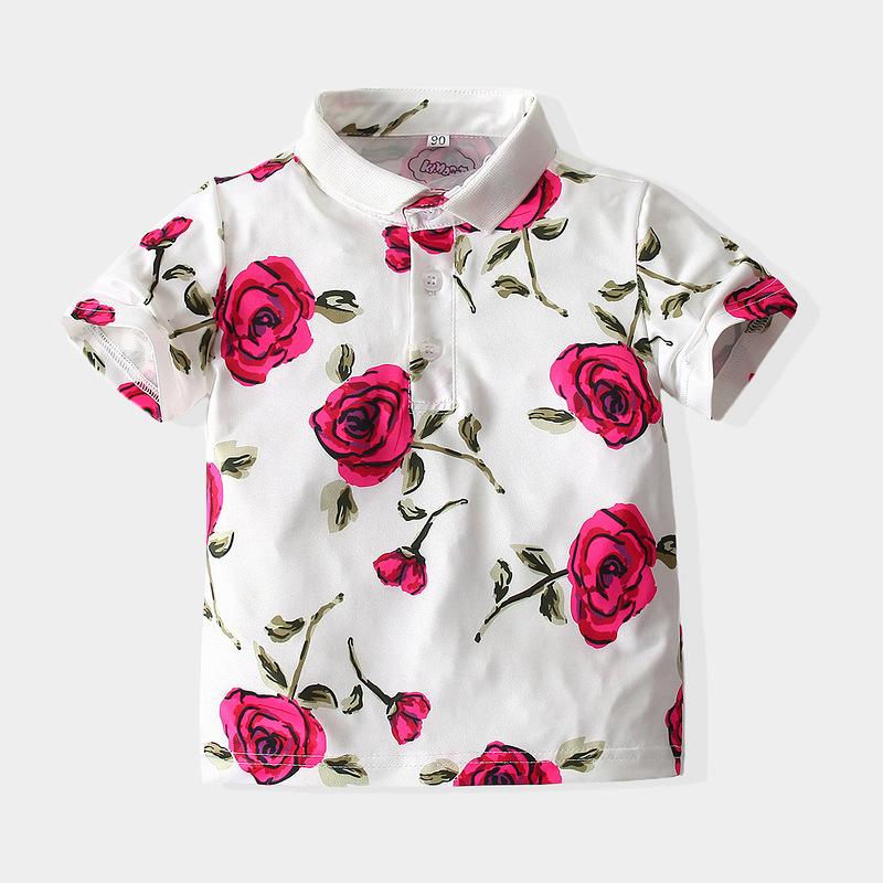 Children's Short-Sleeved Rose Shirt Online - PrettyKid