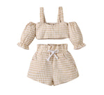 Bubble Short Sleeve Set Summer Baby Girl Two Piece Set