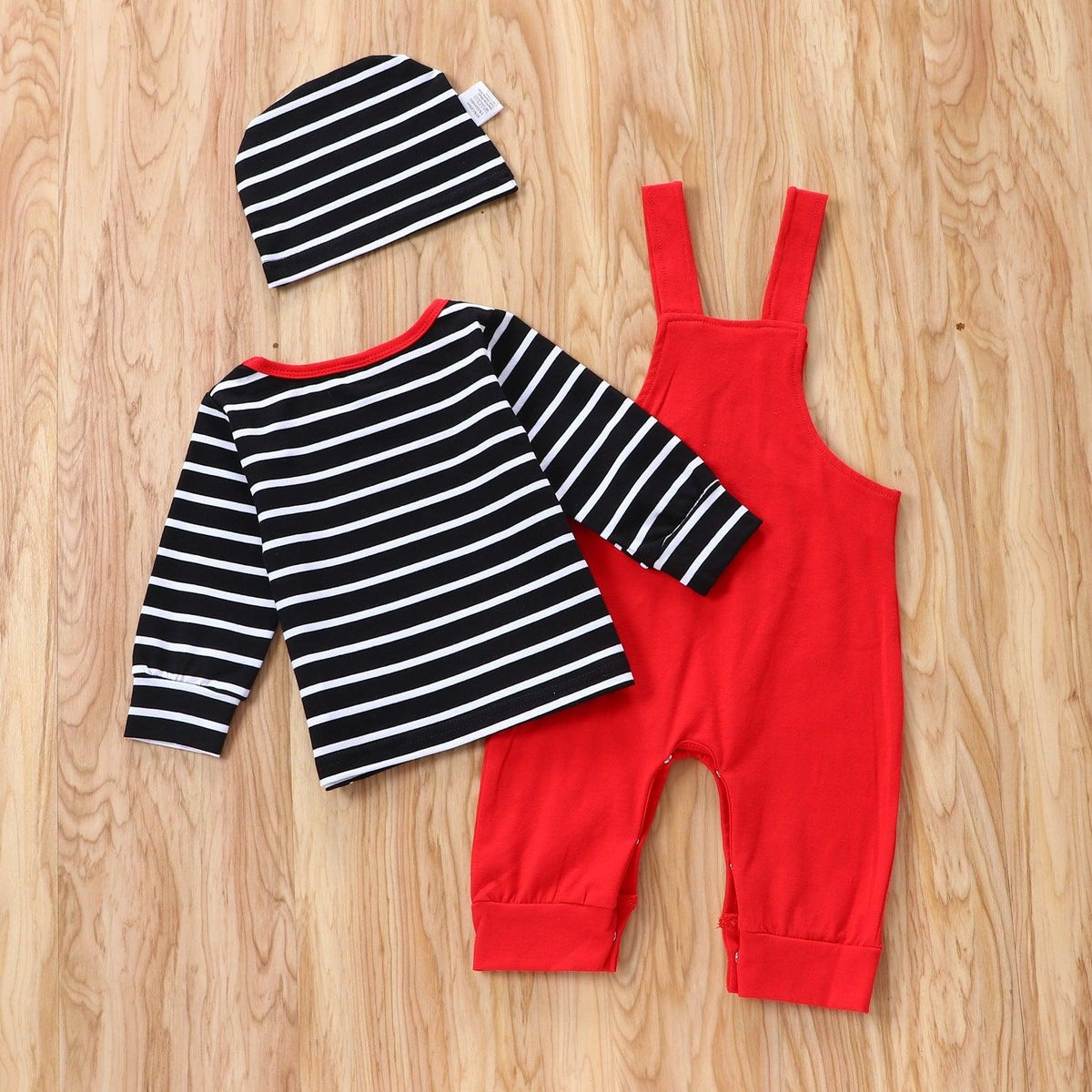 Baby Christmas Dress Long Sleeve Striped Elk Suit - PrettyKid