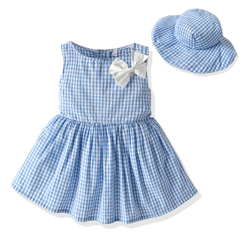 Toddler Children Girls' Plaid Dress Two Piece Set - PrettyKid