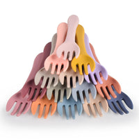 Baby‘s Silicone Tableware Food Grade Silicone Spoon Fork Set - PrettyKid