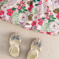 2023 Summer New Sleeveless Dress Baby Bow Print A-line Dress