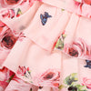 Toddler Kids Girls V-collar Flower Print Long Sleeve Dress - PrettyKid