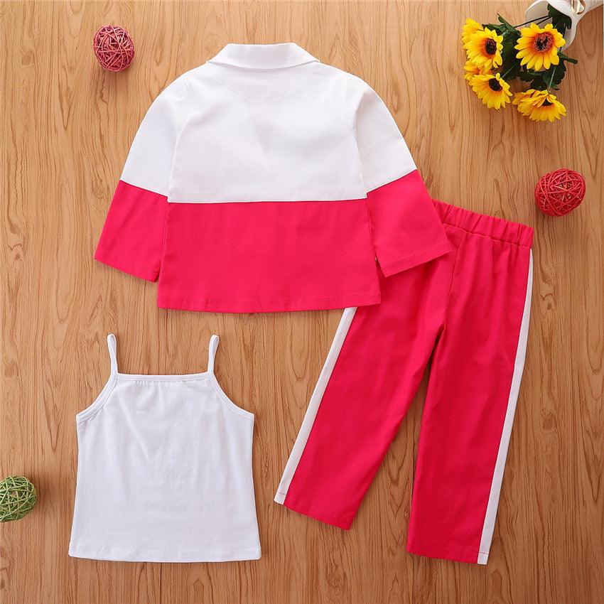 Autumn Kids Girl Solid Color Suit Trendy Girl Clothes Wholesale - PrettyKid