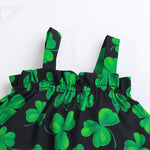 Toddler Girl St. Paddy's Day Clover Print Camisole Top Solid Shorts Set - PrettyKid