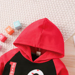 Toddler Kids Letter Love Print Hoodie Long Sleeve Set - PrettyKid