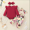 Baby Girl Autumn Suit 2021 New Long Sleeve One-piece Printed Pants Baby Pants - PrettyKid